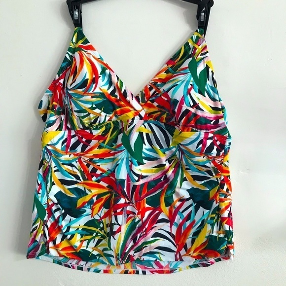 Apt. 9 top tankini Floral tropical NWT woman Plus size - Picture 1 of 2